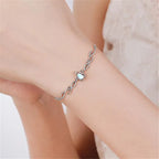 Pulsera ajustable con gota de piedra lunar