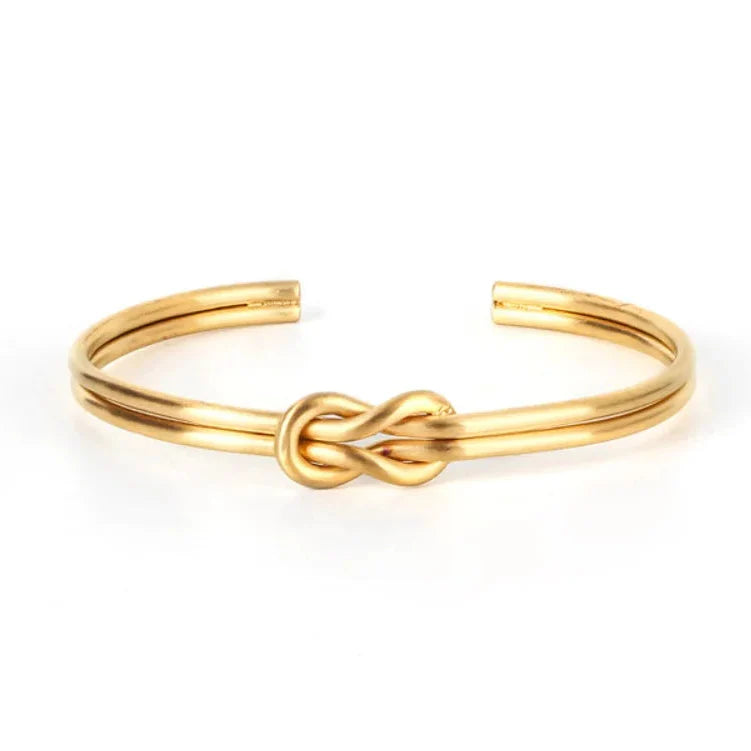 Pulsera ajustable con nudo para hombre oro