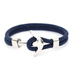 Pulsera ancla azul marino