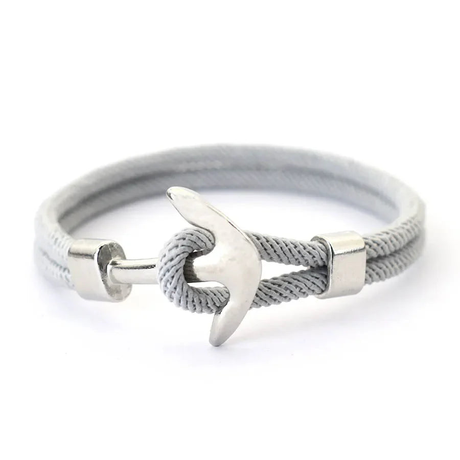 Pulsera ancla gris 