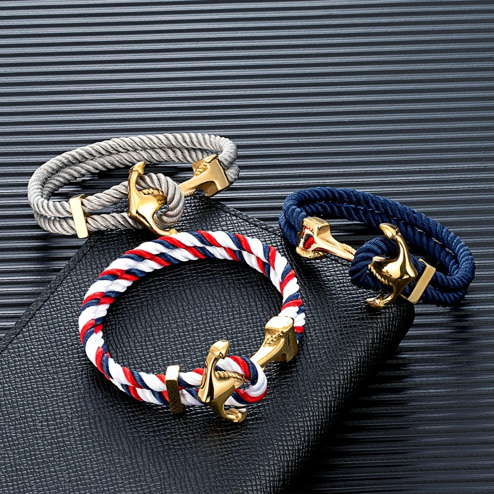 Pulsera ancla hombre