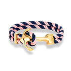 Pulsera ancla hombre rosa y azul