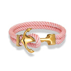Pulsera ancla hombre rosa