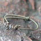 Pulsera ancla marinera verde claro
