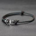 Pulsera ancla marinera verde oscuro