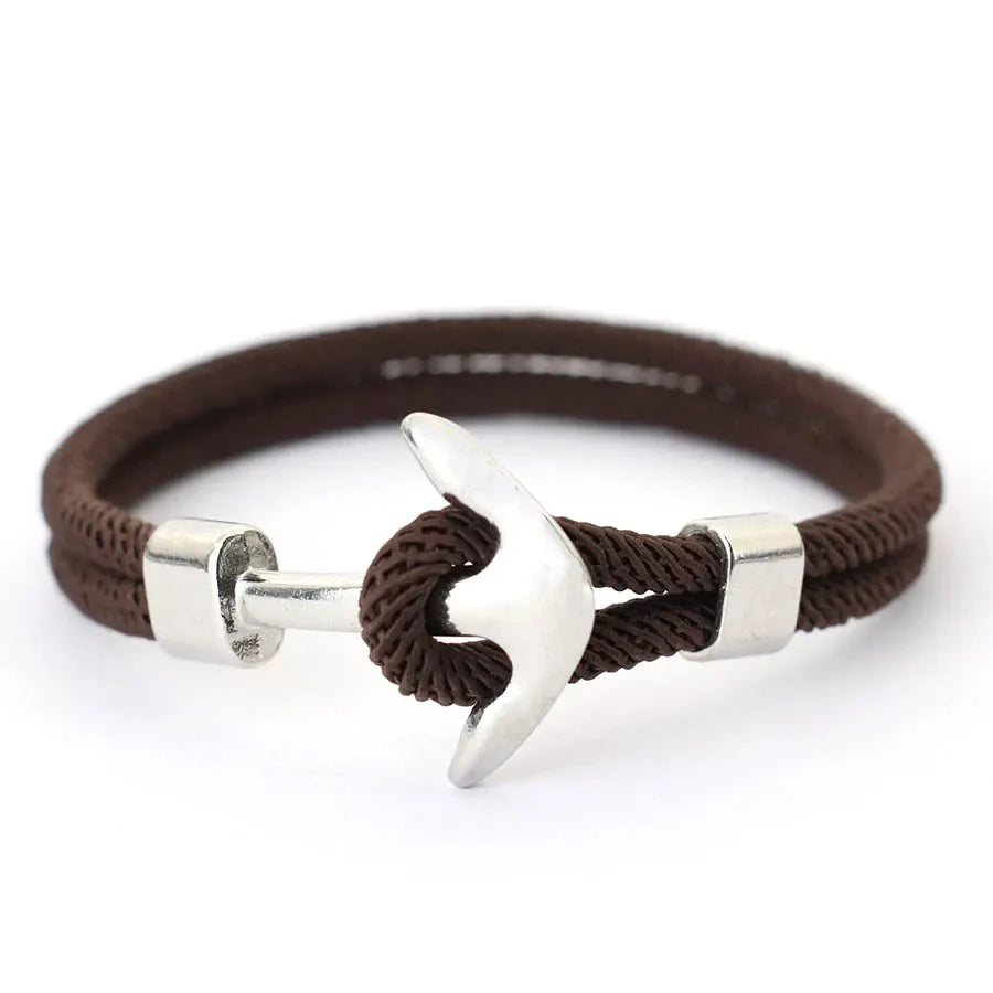Pulsera ancla marrón