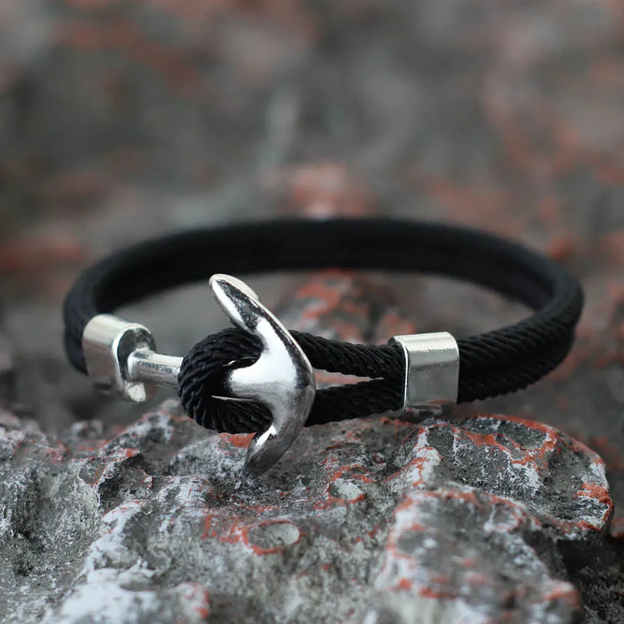 Pulsera ancla negra