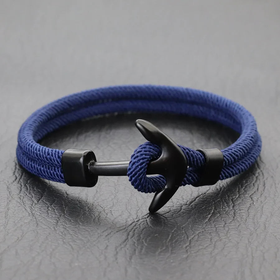Pulsera ancla negra 