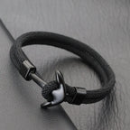 Pulsera ancla negra negro