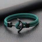 Pulsera ancla negra verde
