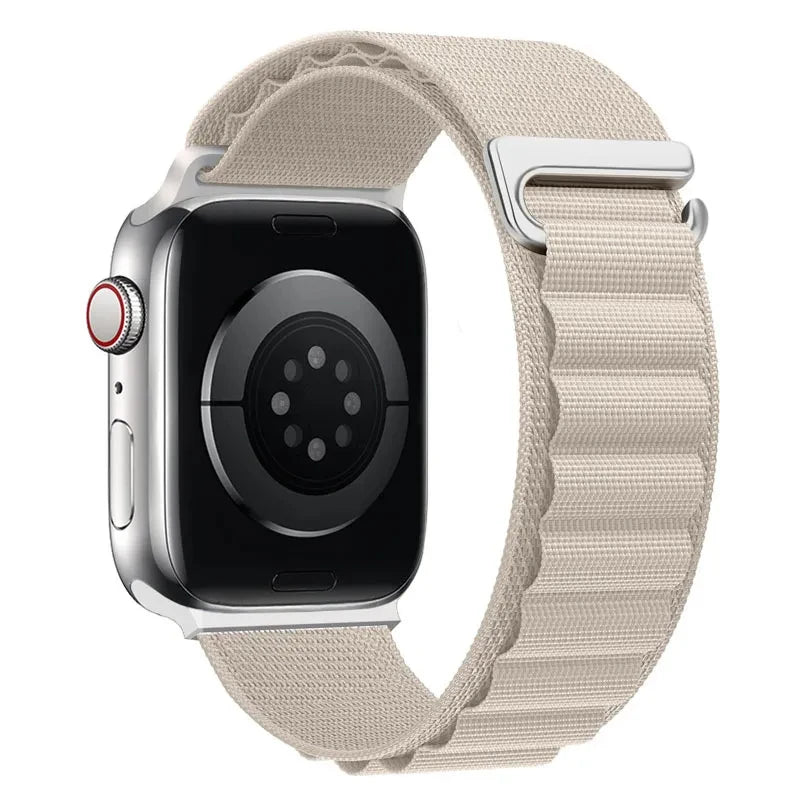 Pulsera Apple Watch con hebilla deportiva beige
