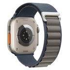 Pulsera Apple Watch con hebilla deportiva gris azul