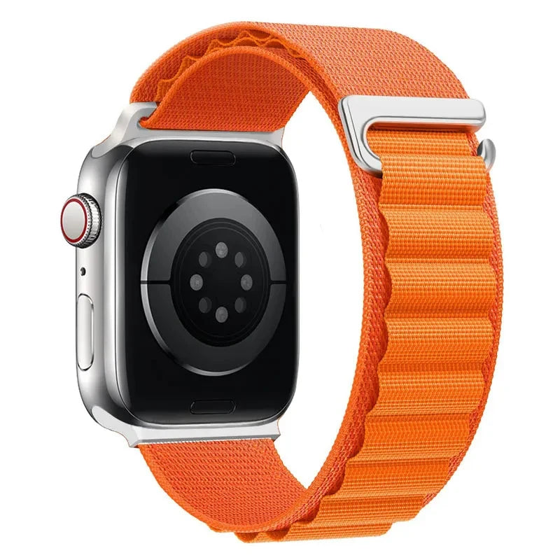 Pulsera Apple Watch con hebilla deportiva naranja