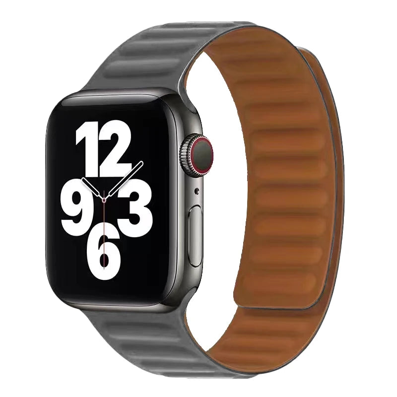 Pulsera Apple Watch con cierre magnético gris