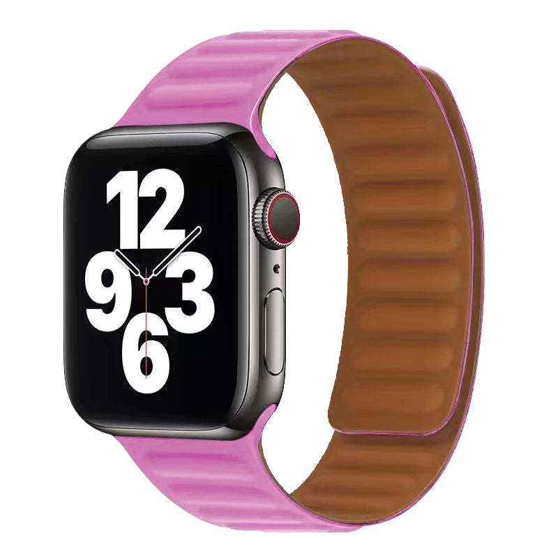 Pulsera Apple Watch con cierre magnético rosa
