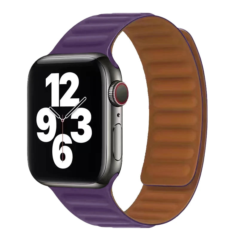 Pulsera Apple Watch con cierre magnético violeta