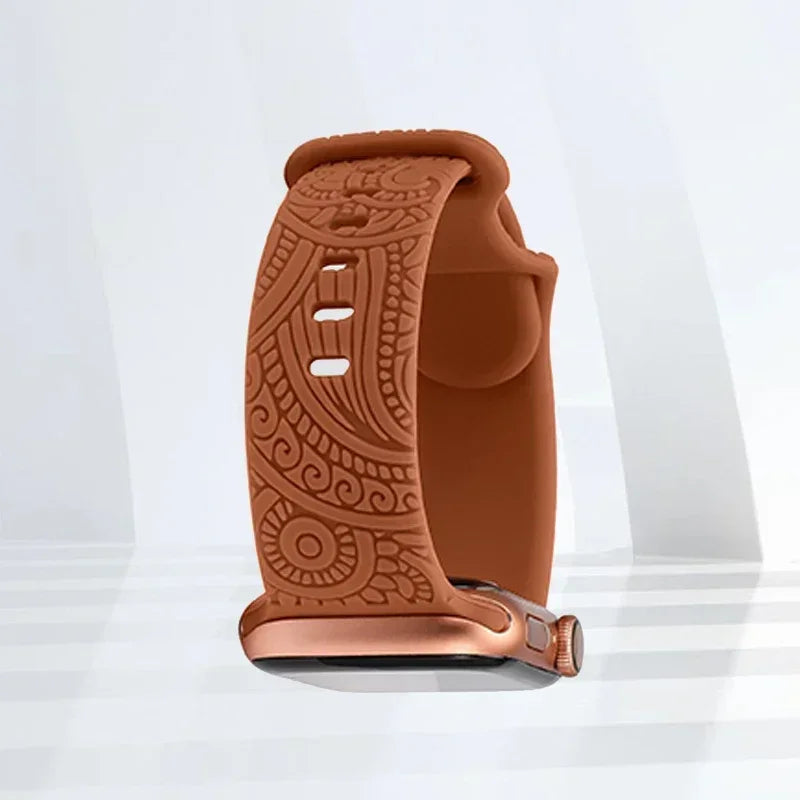 Pulsera Apple Watch con Motivos marrón