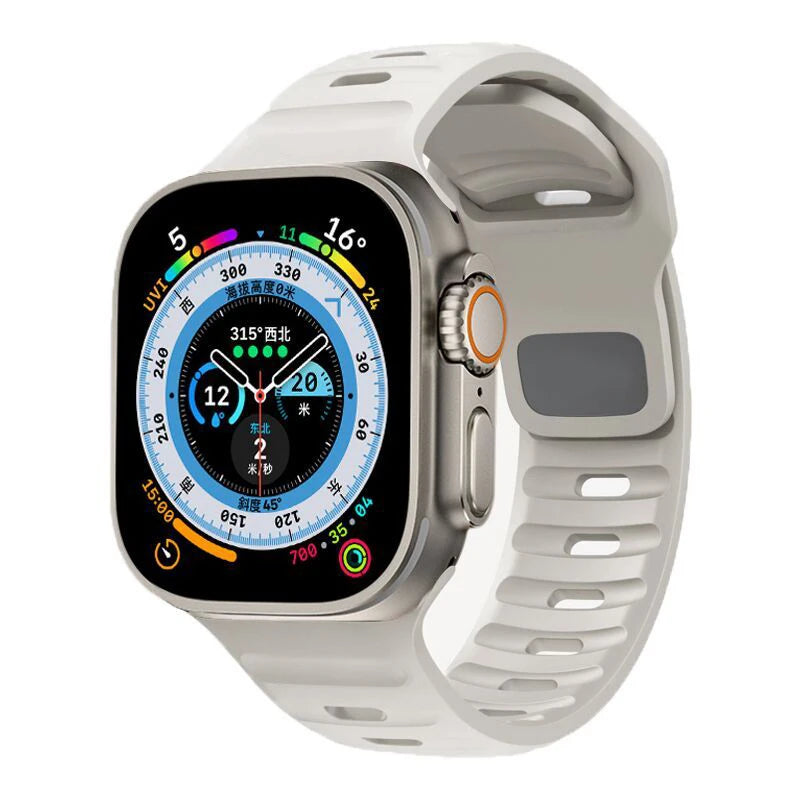 Pulsera Apple Watch de silicona quirúrgica beige