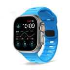 Pulsera Apple Watch de silicona quirúrgica azul celeste