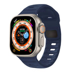 Pulsera Apple Watch de silicona quirúrgica azul