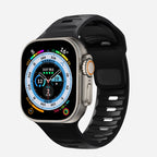 Pulsera Apple Watch de silicona quirúrgica negra