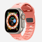Pulsera Apple Watch de silicona quirúrgica rosa