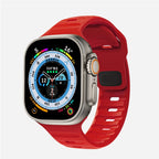 Pulsera Apple Watch de silicona quirúrgica roja
