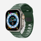 Pulsera Apple Watch de silicona quirúrgica verde