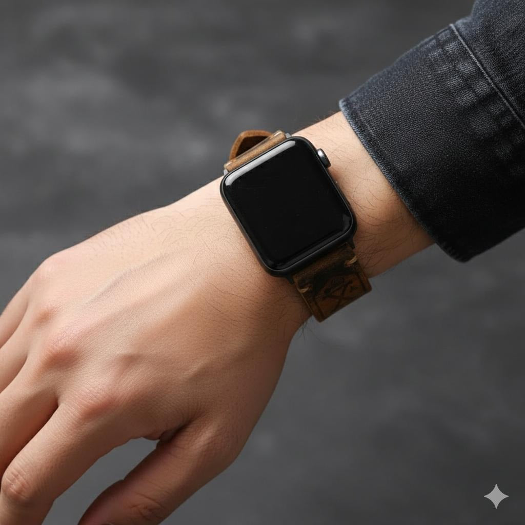Correas Apple Watch Hombre de Cuero Grueso 