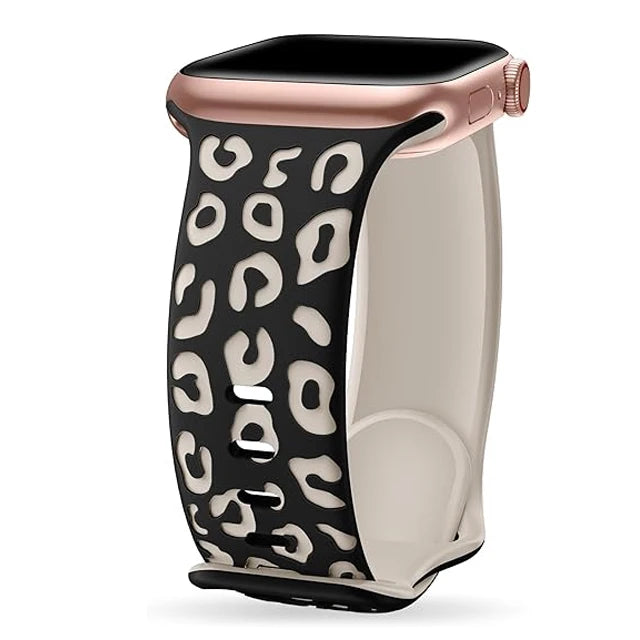 Pulsera Apple Watch Leopardo beige negro