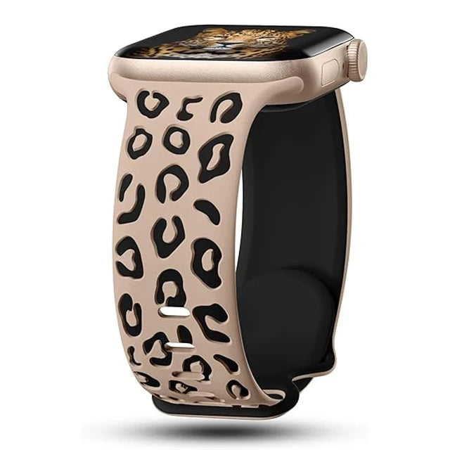 Pulsera Apple Watch Leopardo beige