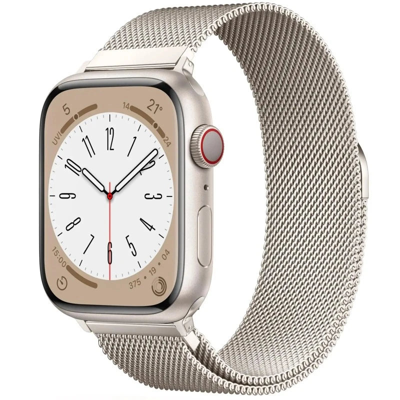 Pulsera Magnética para Apple Watch de Acero Beige