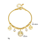 Pulsera árbol de la vida adornada con strass