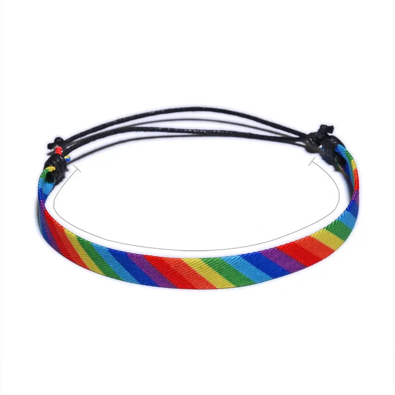 Pulsera arcoíris ajustable