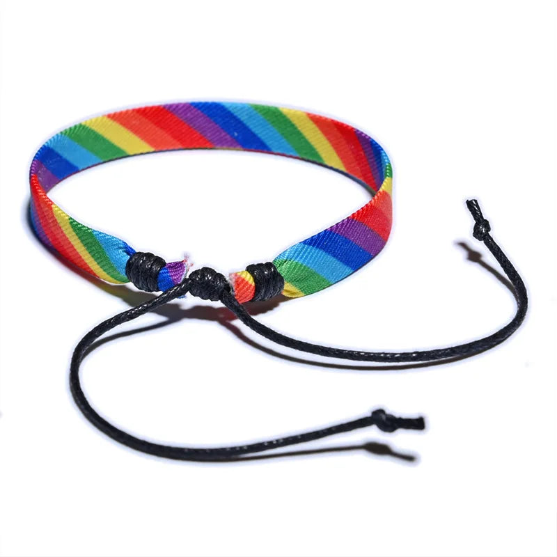 Pulsera arcoíris ajustable