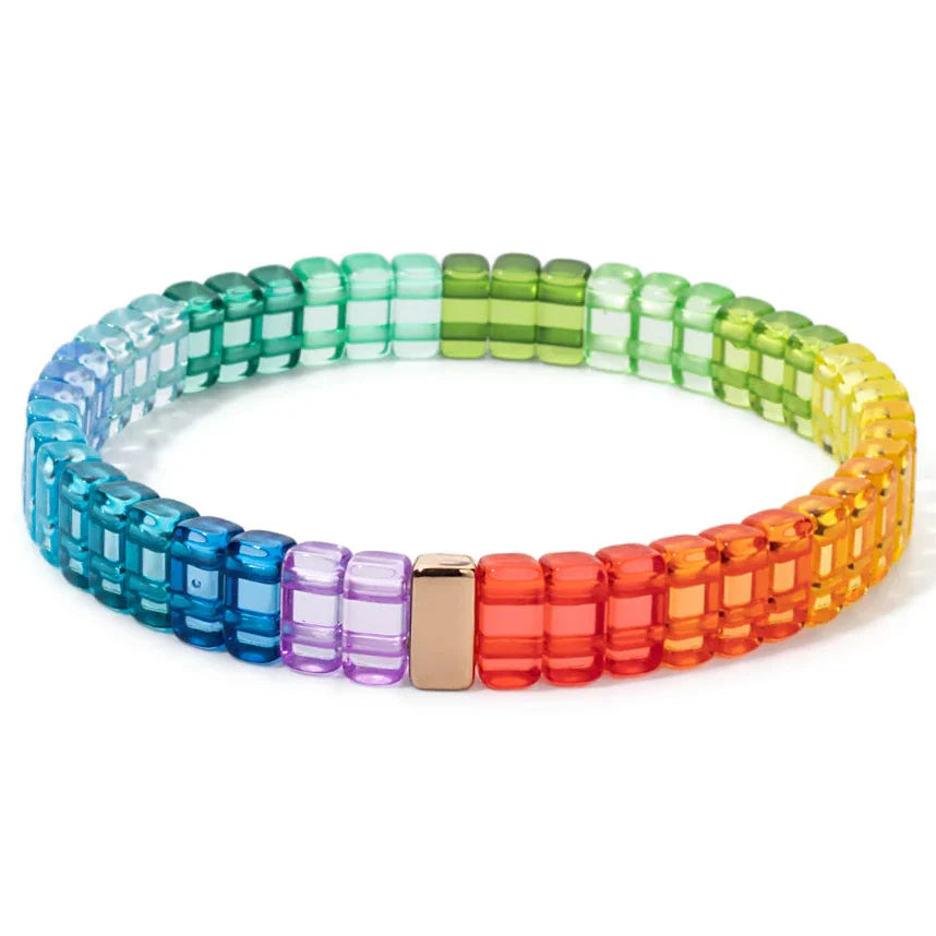 Pulsera arcoíris naranja