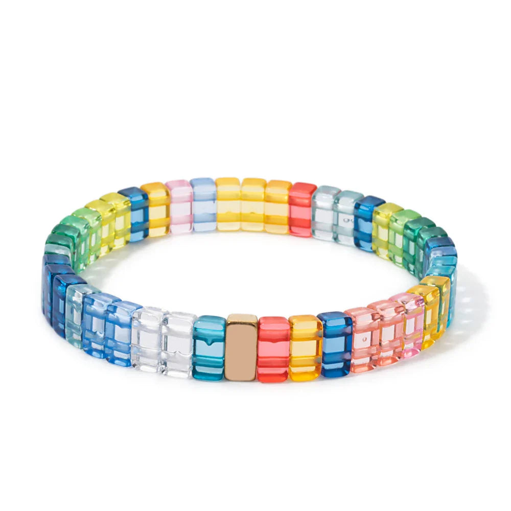 Pulsera arcoíris rosa