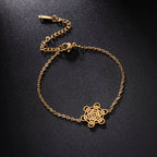 Pulsera Mujer Cubo de Metatrón oro