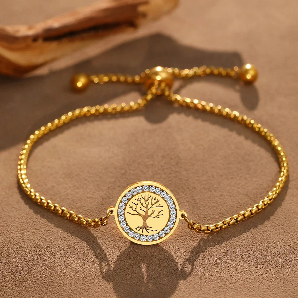 Pulsera con Árbol de la Vida oro