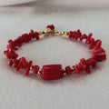 Pulsera con Coral Rojo