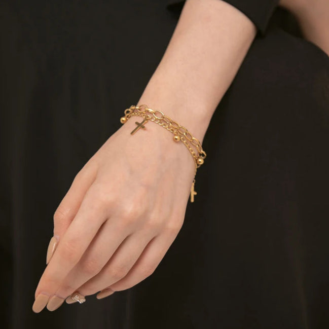 Pulsera con Cruz Cristiana