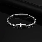 Pulsera con cruz horizontal