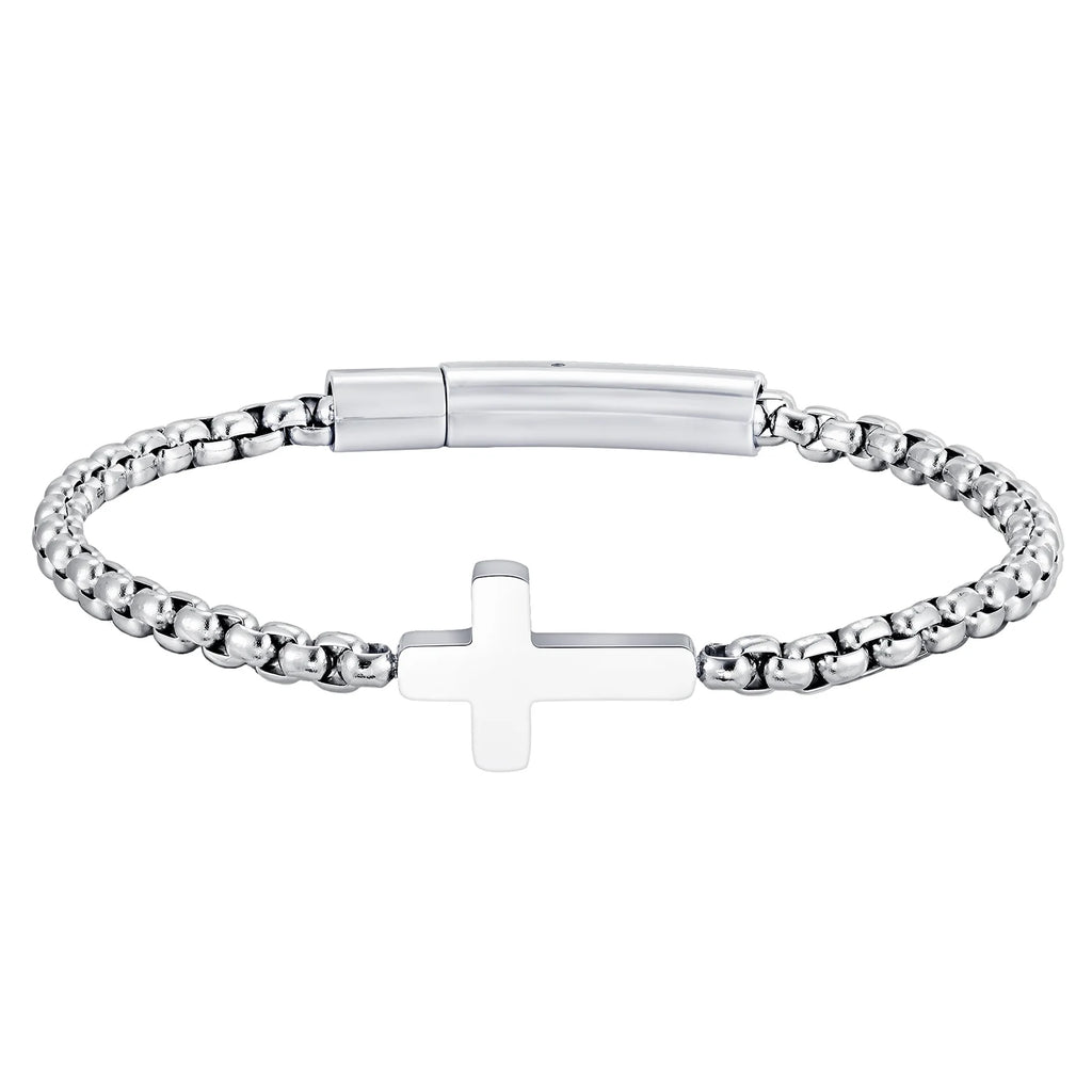 Pulsera con cruz horizontal