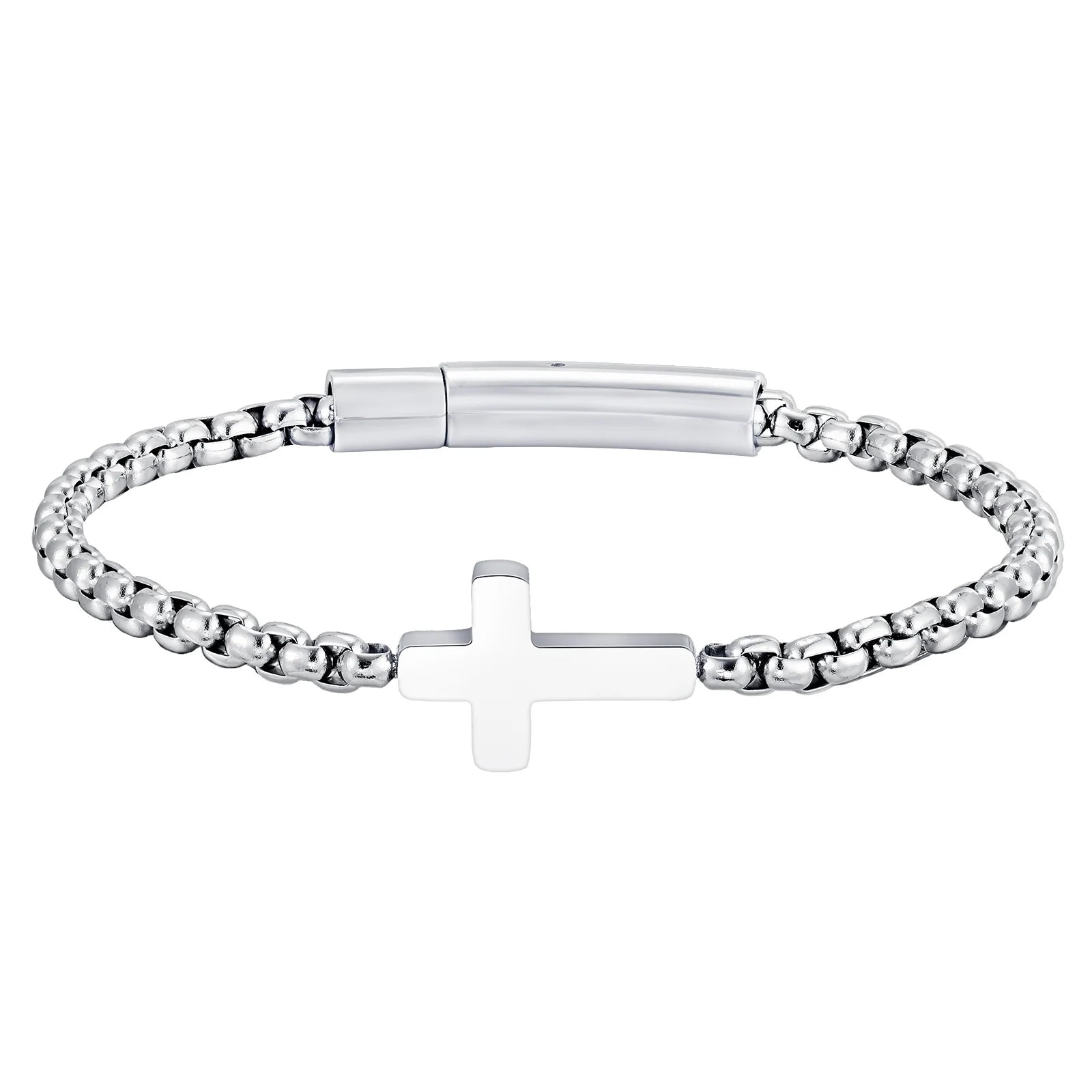 Pulsera con cruz horizontal