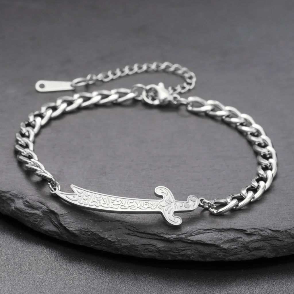 Pulsera con espada Ali Zulfiqar árabe plata