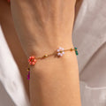 Pulsera con Flores de Colores