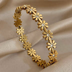 Pulsera con flores de campo margaritas