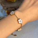 Pulsera con Flores para Mujer blanco