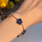 Pulsera con Flores para Mujer azul