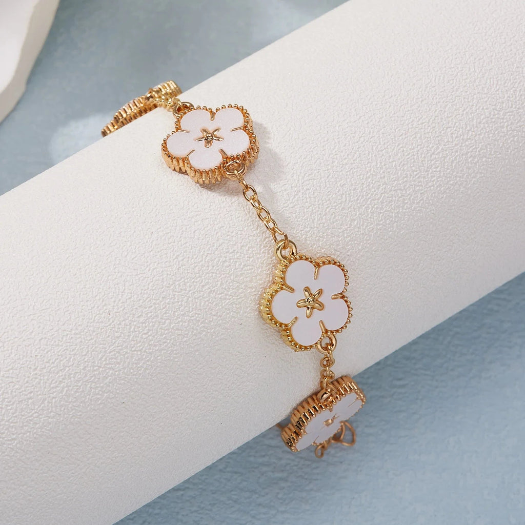 Pulsera con Flores para Mujer blanco